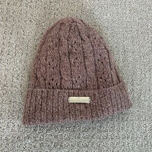 Stella McCartney Mauve Cable Knit Hat